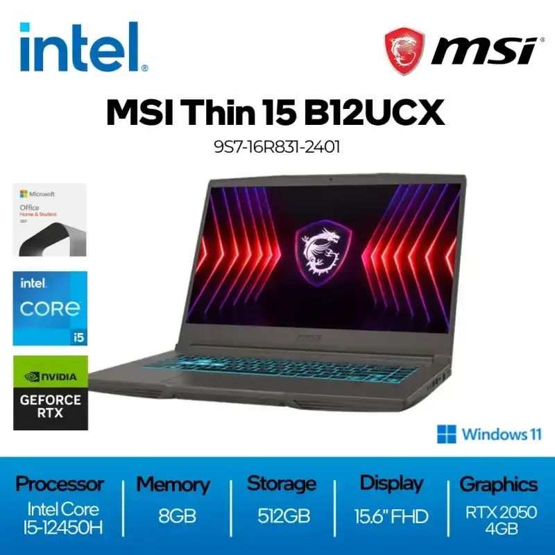 MSI Thin 15 B12UCX 2413ID